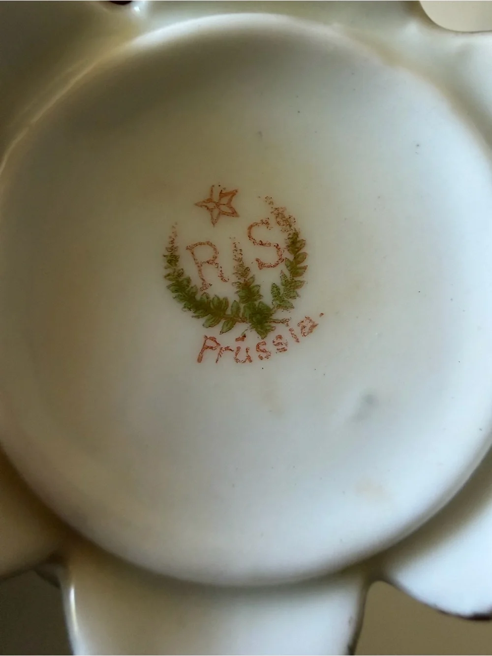 RARE RS PRUSSIA SUNFLOWER (MOLD 626) PORCELAIN SUGAR AND CREAMER SET
